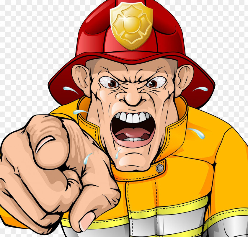 Firefighters Scolded Firefighter Royalty-free Stock Photography Illustration PNG