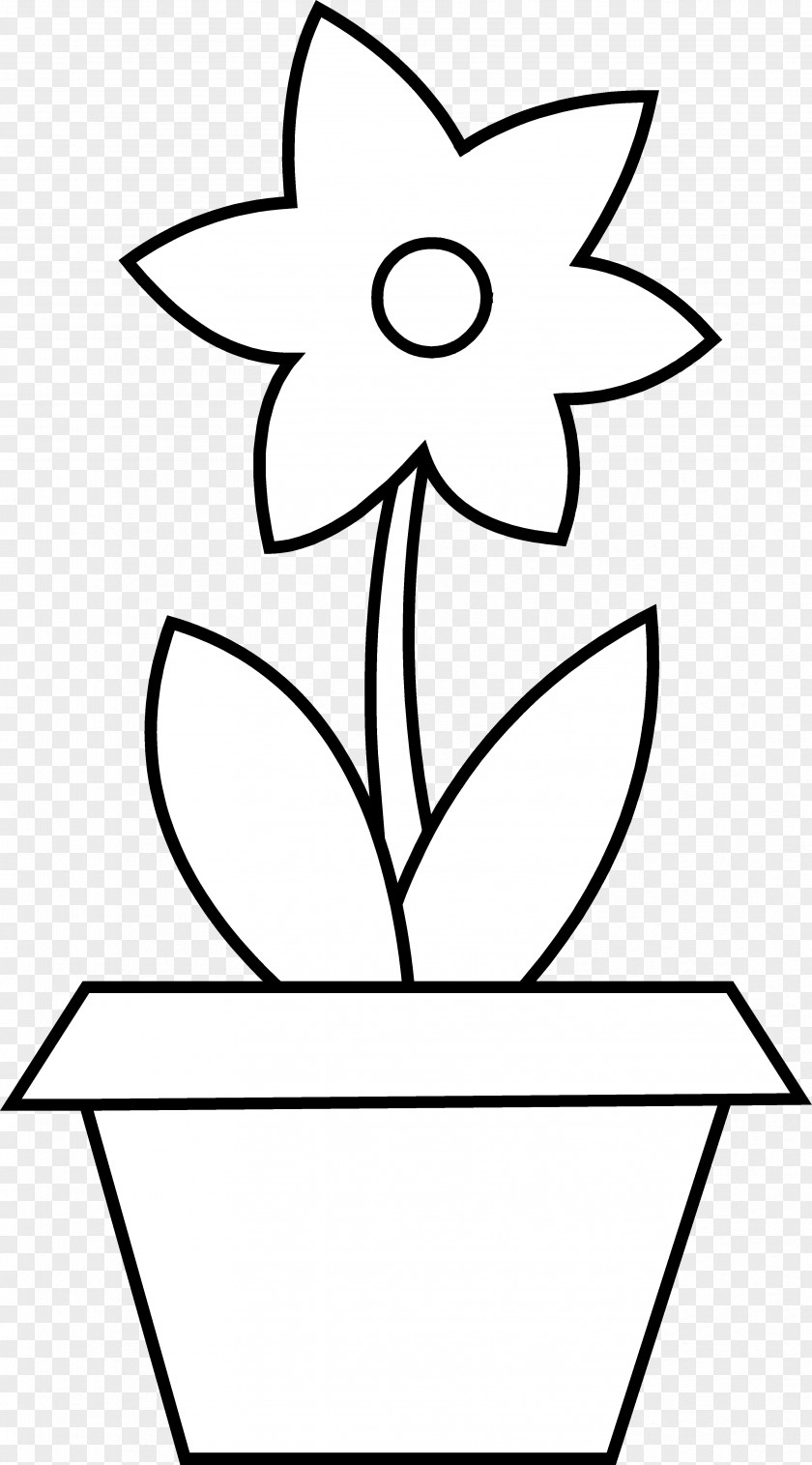 Flower Pot Outline Flowerpot Clip Art PNG