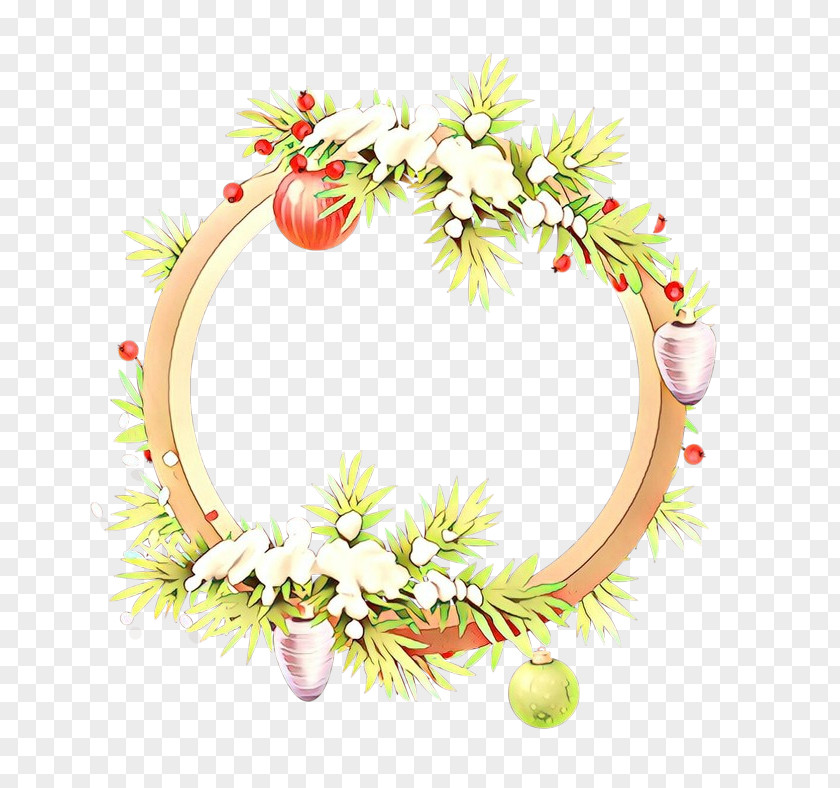 Flower Wreath Christmas Decoration PNG