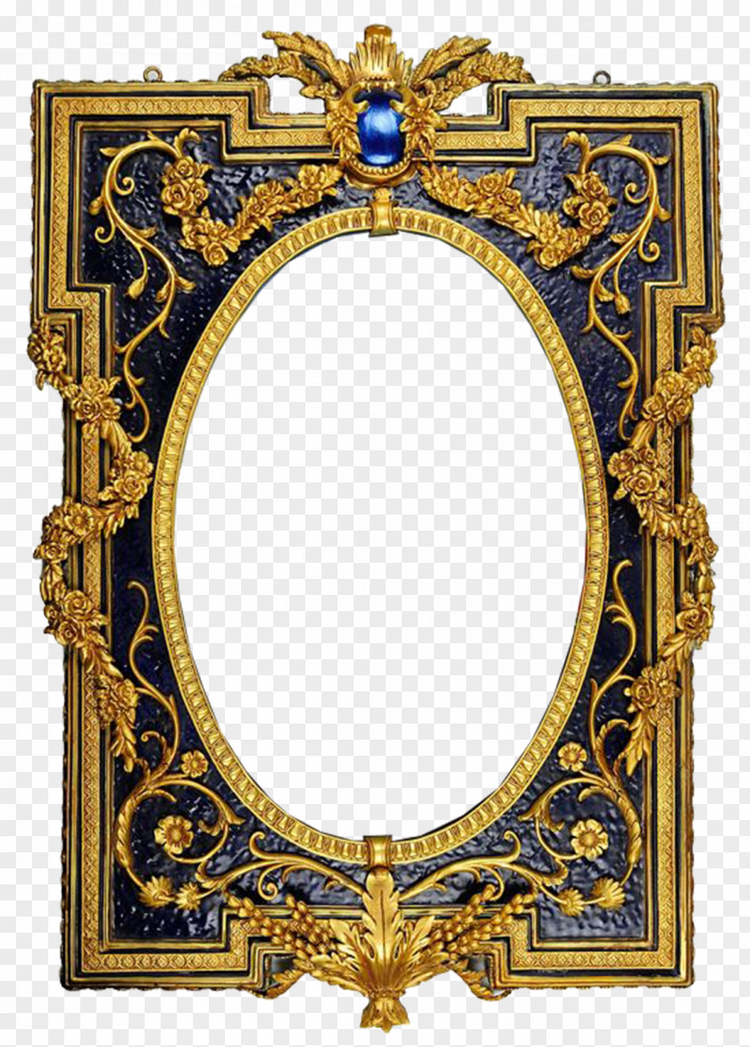 Golden Eagle Frame Picture Porcelain French Imperial PNG
