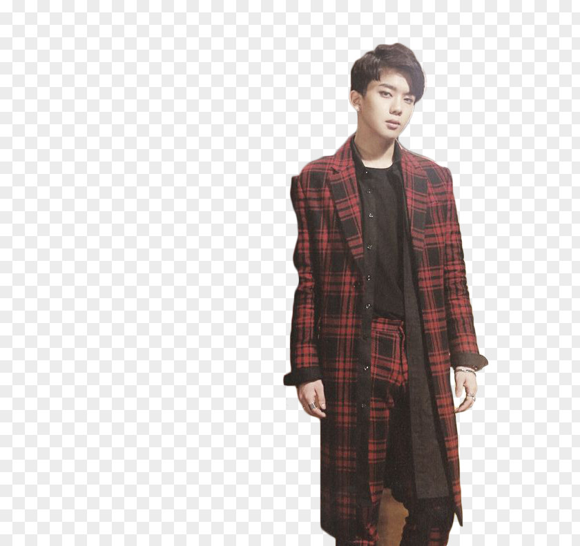 Got7. Tartan Robe Blazer PNG