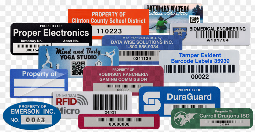 Label Asset Tracking Sticker Inventory Printing PNG
