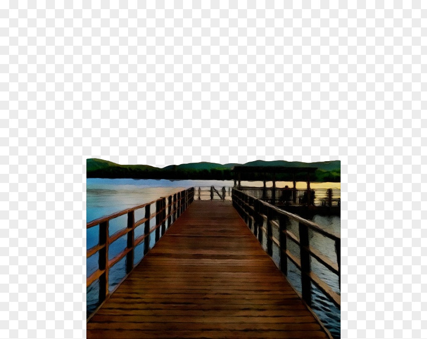 Lake Bridge Pier Boardwalk Natural Landscape Dock Walkway PNG