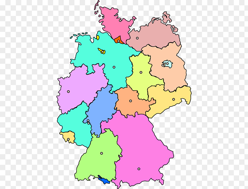 Map States Of Germany Berlin Clip Art PNG