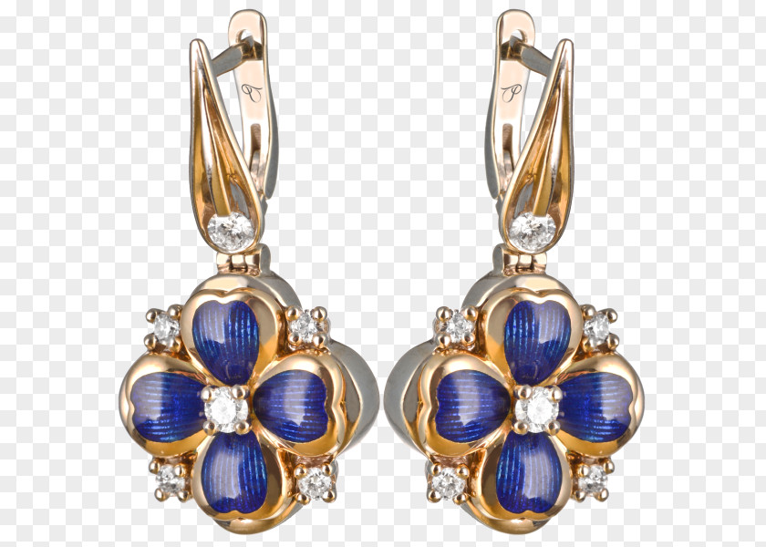 Sapphire Earring Jewellery Cobalt Blue Silver PNG