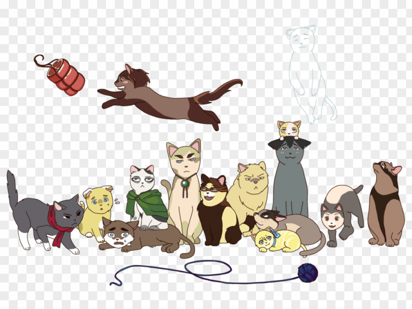 Cat Eren Yeager Mikasa Ackerman Levi Armin Arlert PNG