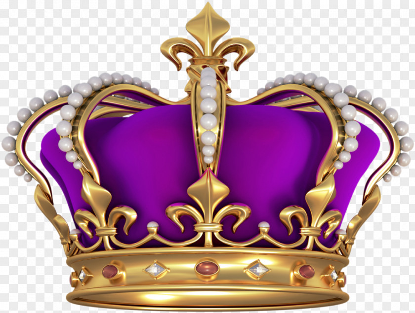 Mardi Gras Purple Queen Crown PNG