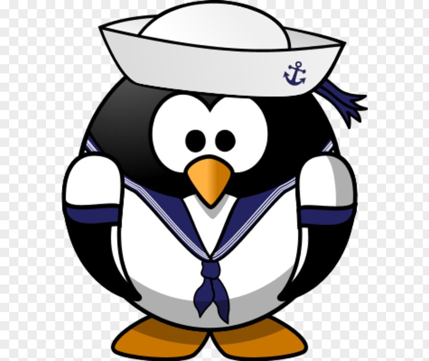 Penguin Sailor Clip Art PNG