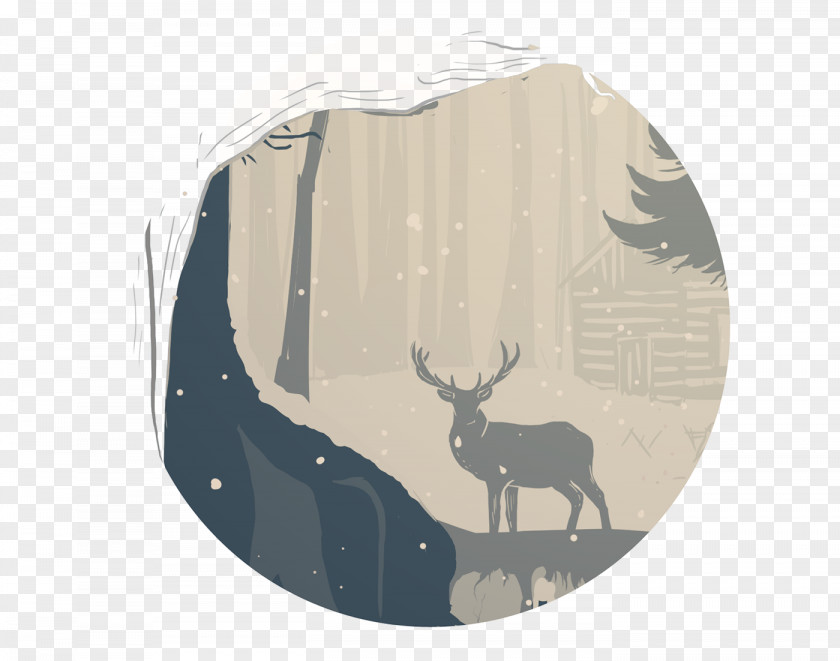 Reindeer Antler Brown PNG