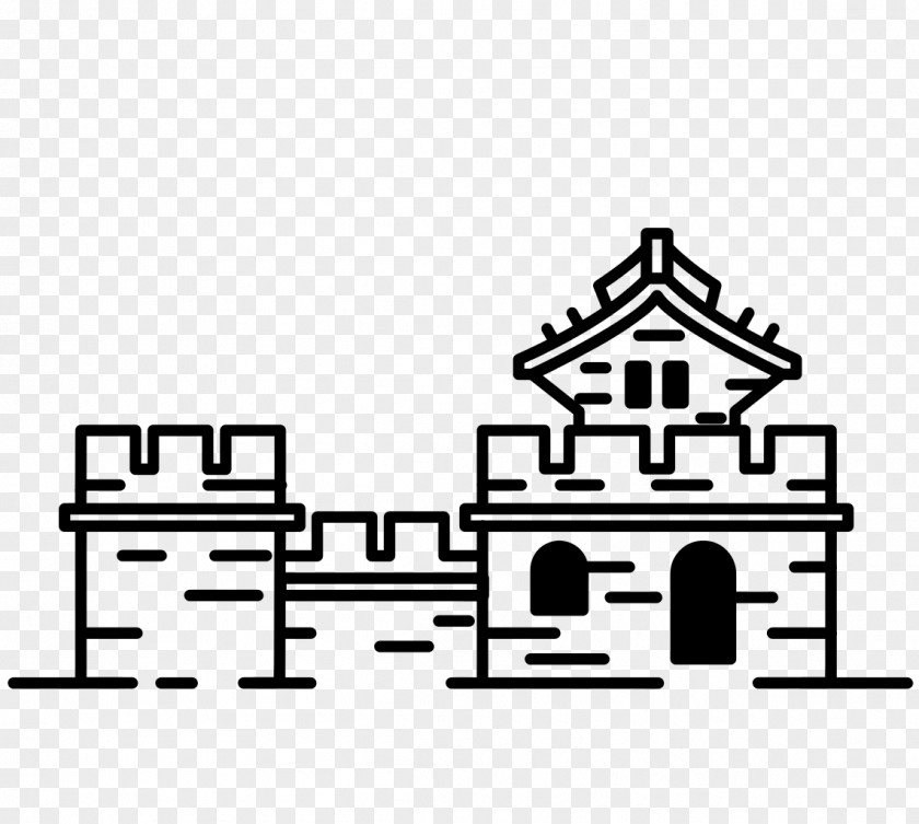 Great Wall Of China Area Rectangle Monochrome White PNG