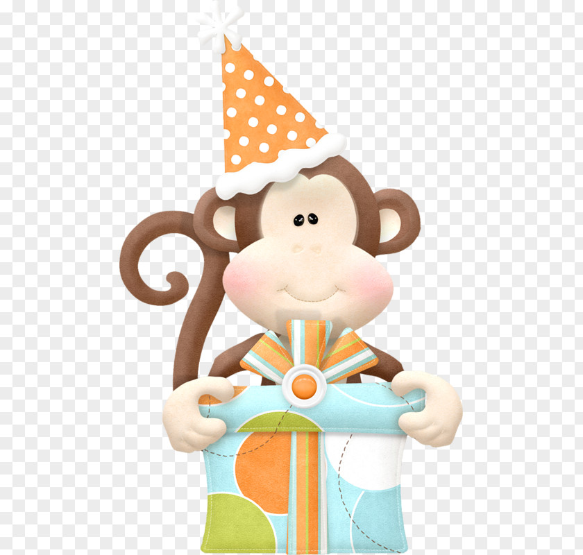 Naughty Monkey Birthday Cake Greeting Card Wedding Invitation Brother PNG
