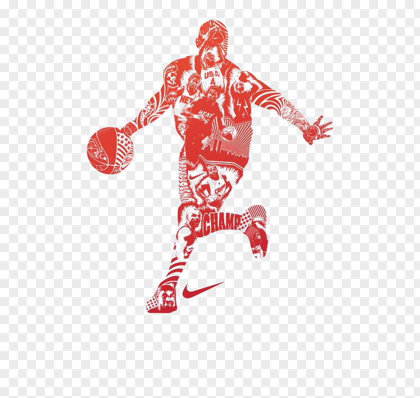 Paper-cut Basketball NBA Graphic Design Nike PNG