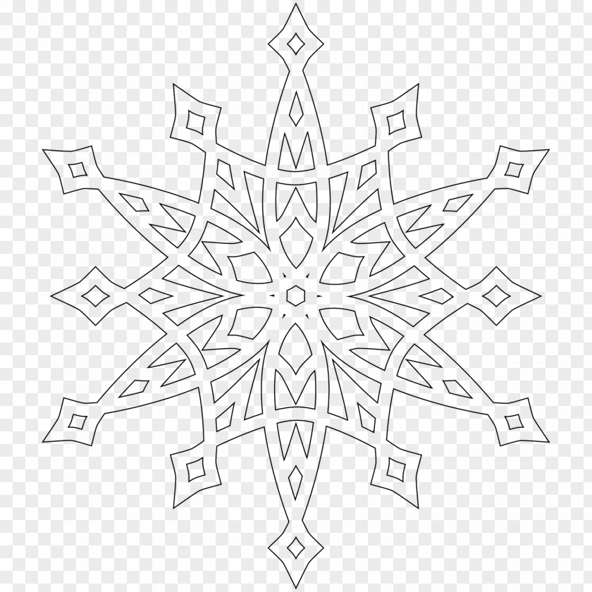 Snowflake Coloring Book Mandala Child PNG