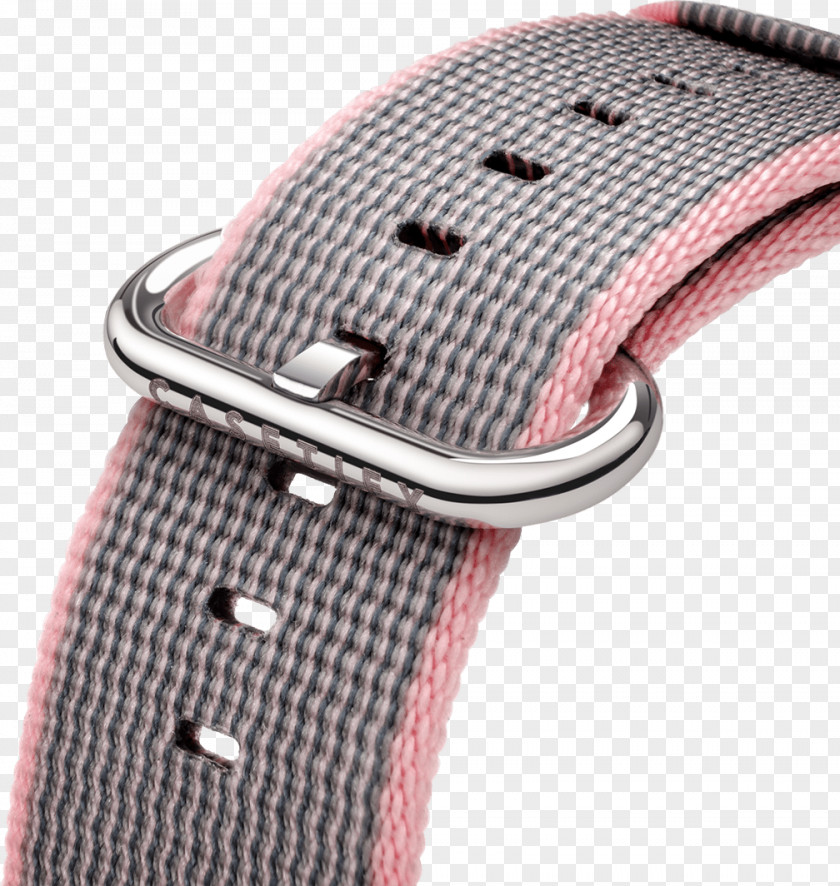 Striped Material Watch Strap PNG