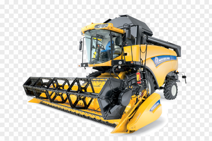 Tractor Combine Harvester New Holland Agriculture Machine PNG