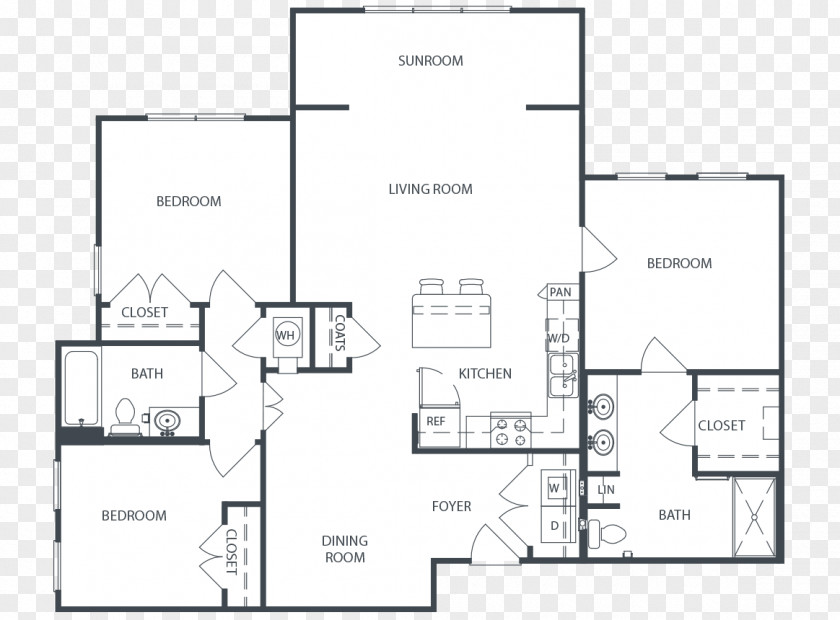 Asheville Exchange Apartment Homes Floor Plan PNG