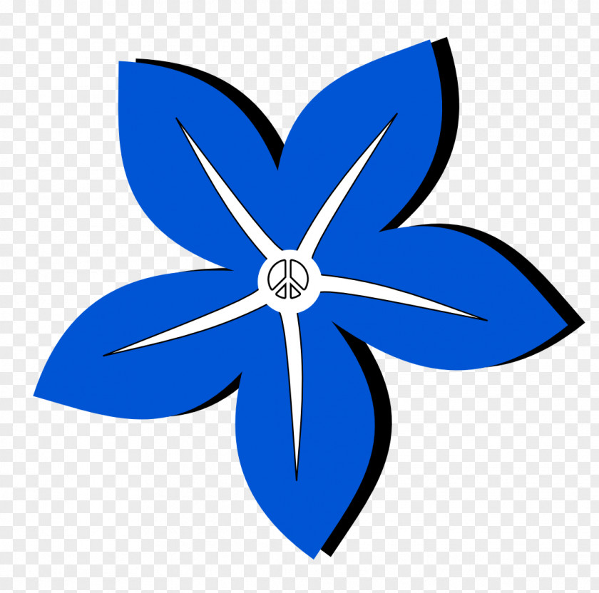 Blue Flower Floral Design Clip Art PNG