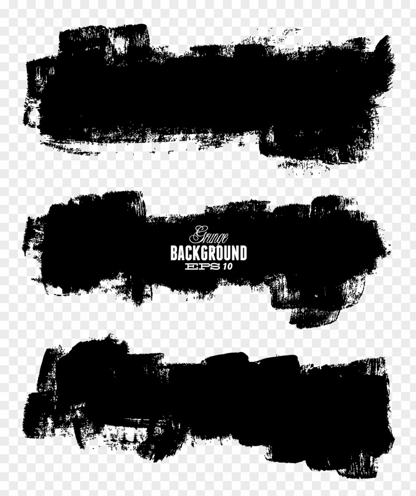 Chinese Ink Painting Style Vector Material Brush Strokes PNG
