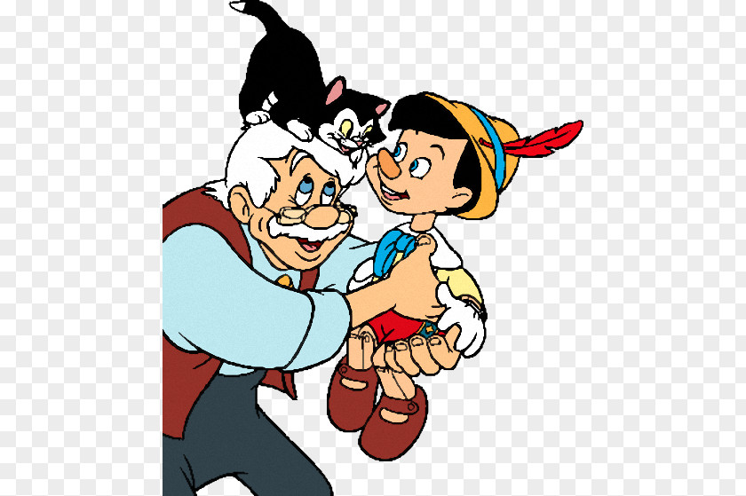 Pinocchio Geppetto Jiminy Cricket Figaro Clip Art PNG