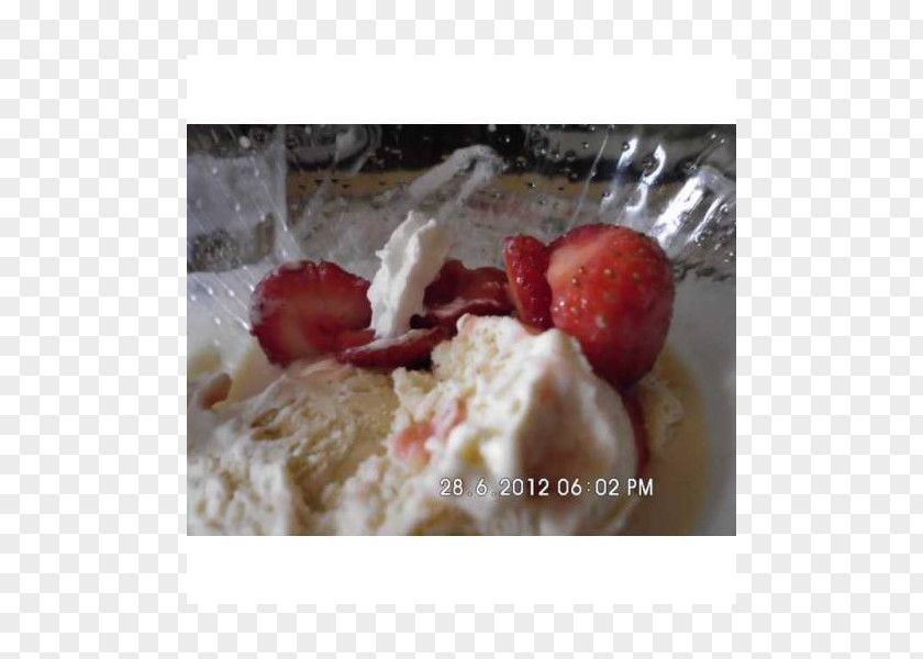 Strawberry Cream Frozen Dessert Flavor PNG