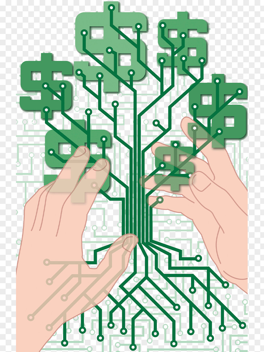 Technology Circuit Money Symbol Electronic Printed Board Electrical Network Currency PNG
