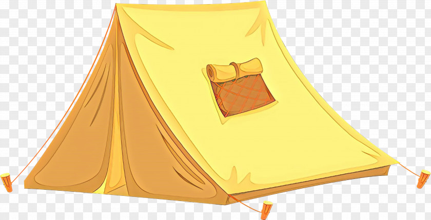 Yellow Bell Tent Camping Cartoon PNG