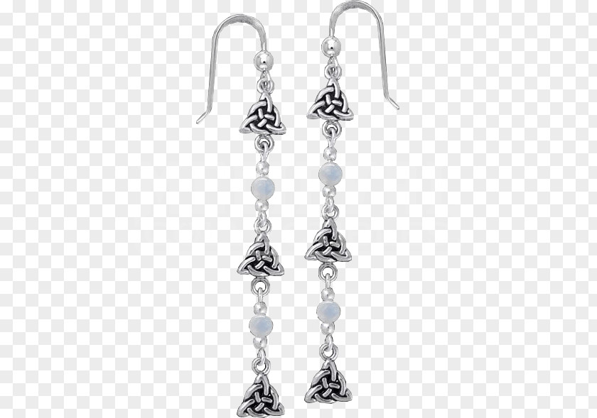 Dangling Earring Jewellery Silver Triquetra Celtic Knot PNG