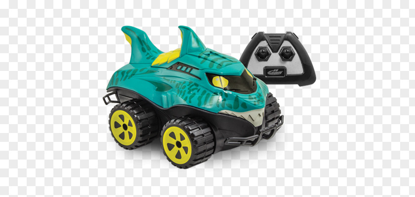 Funny Shark Radio-controlled Car Amphibious Vehicle Kid Galaxy Mega Morphibians Gator PNG