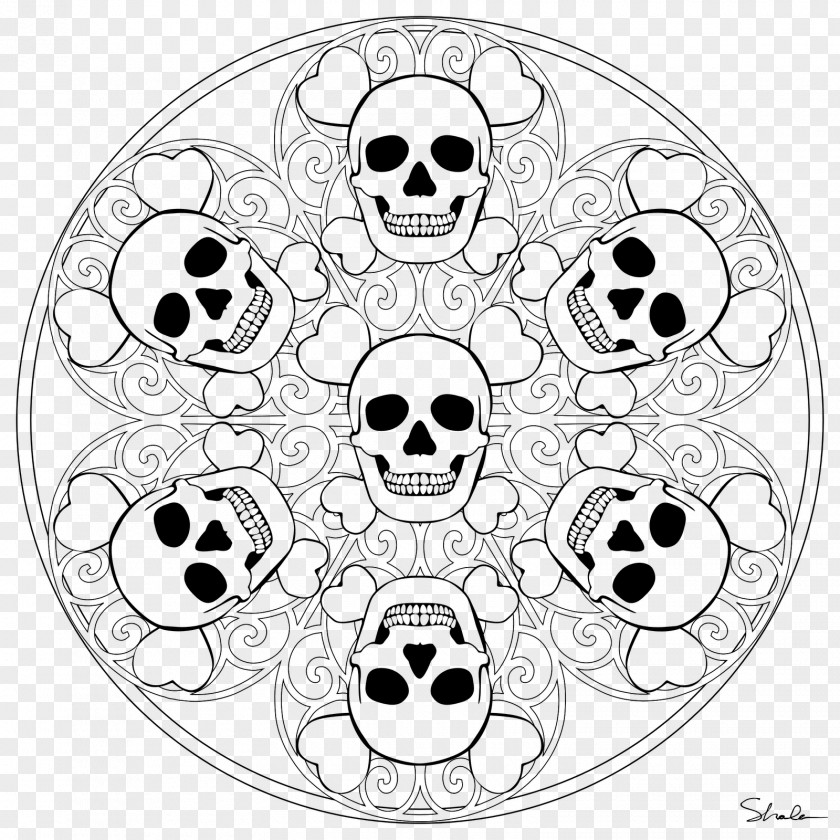 Halloween Mandala Coloring Book Social Media Day Of The Dead PNG