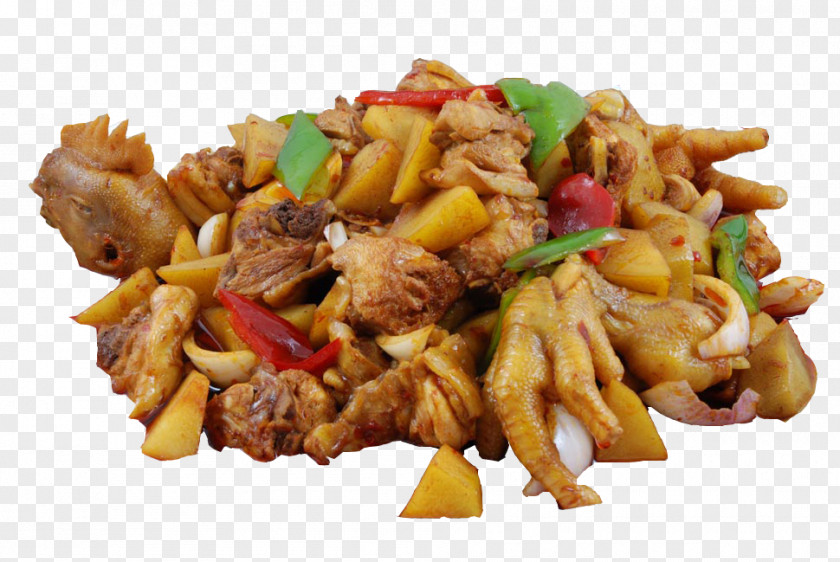 Potato Chicken Meat Beef Noodle Soup Dapanji Food PNG