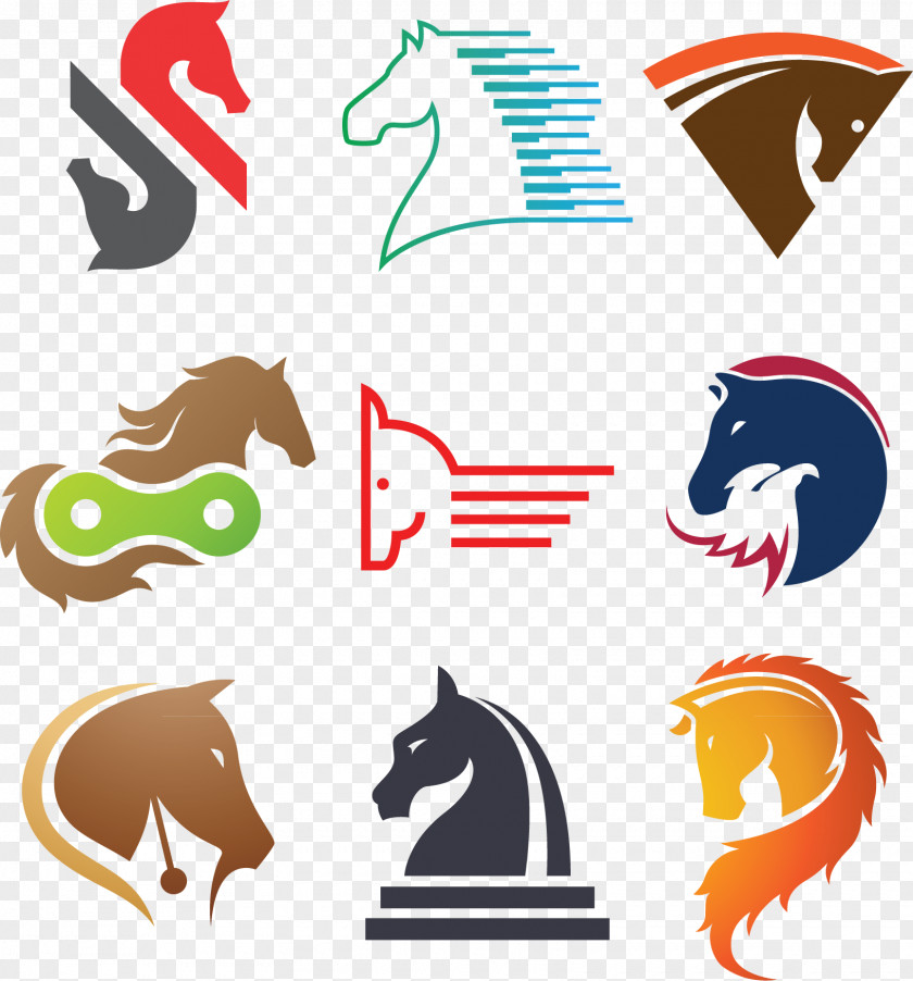 Vector Horse Logo Design Clip Art PNG