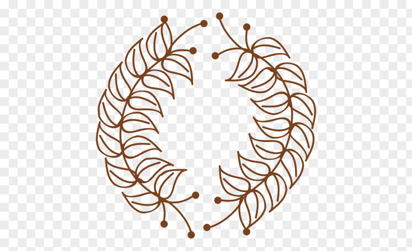 Floral Wreath Drawing AutoCAD PNG