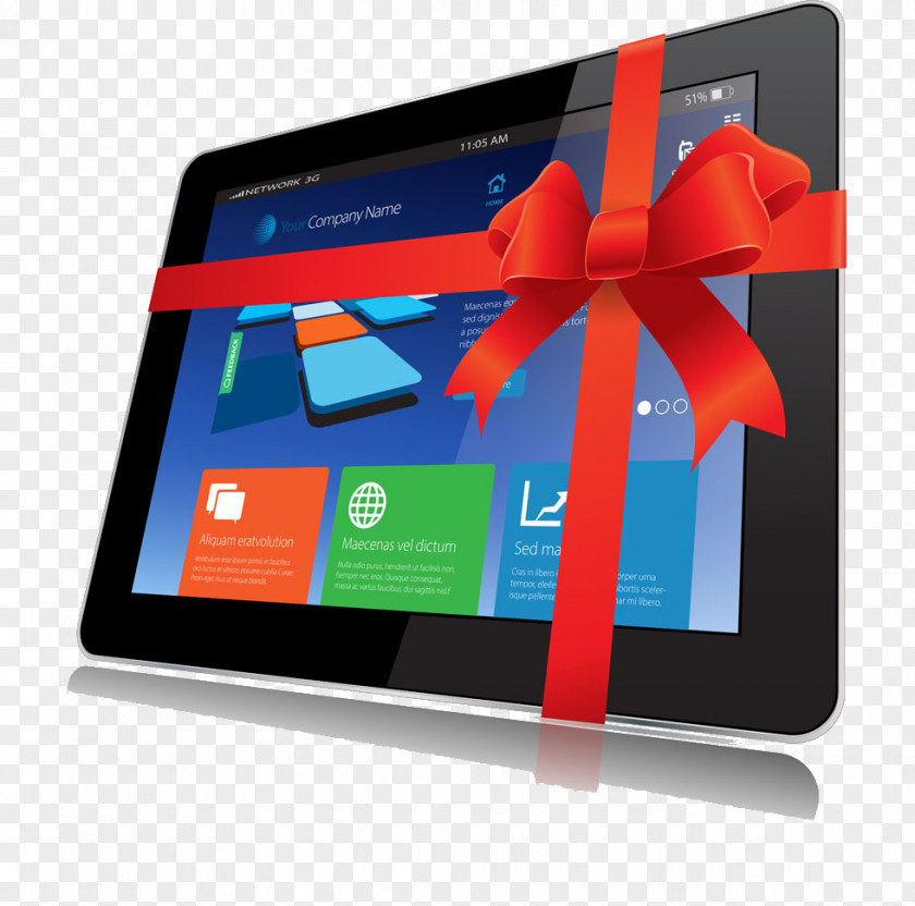 Tablet Computer Gift Mobile Device PNG