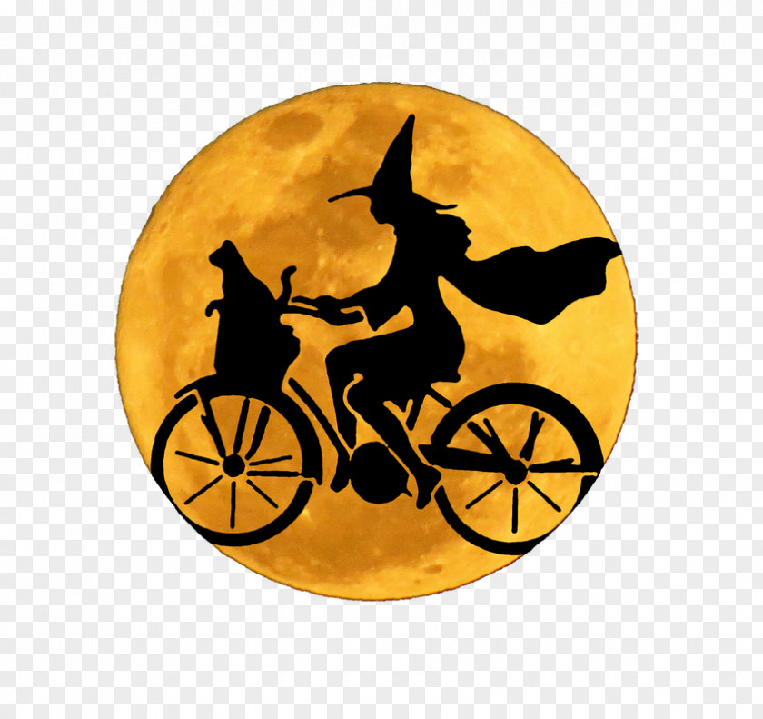 Bicycle Witchcraft Cycling Silhouette Image PNG