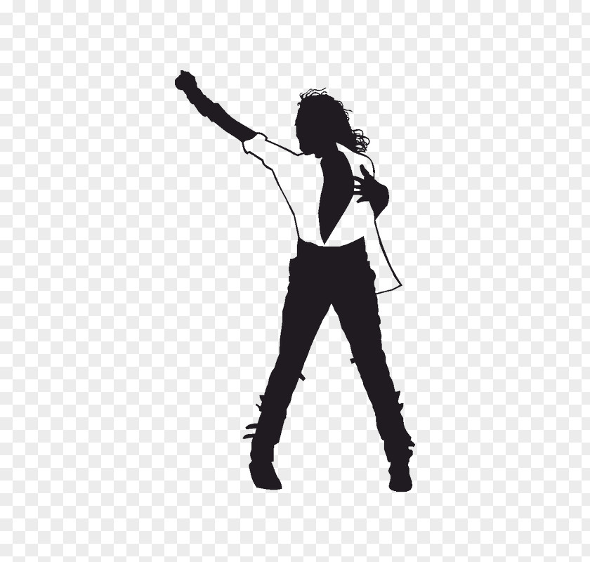 Silhouette Michael Jackson's Moonwalker Bad Art Wall Decal PNG