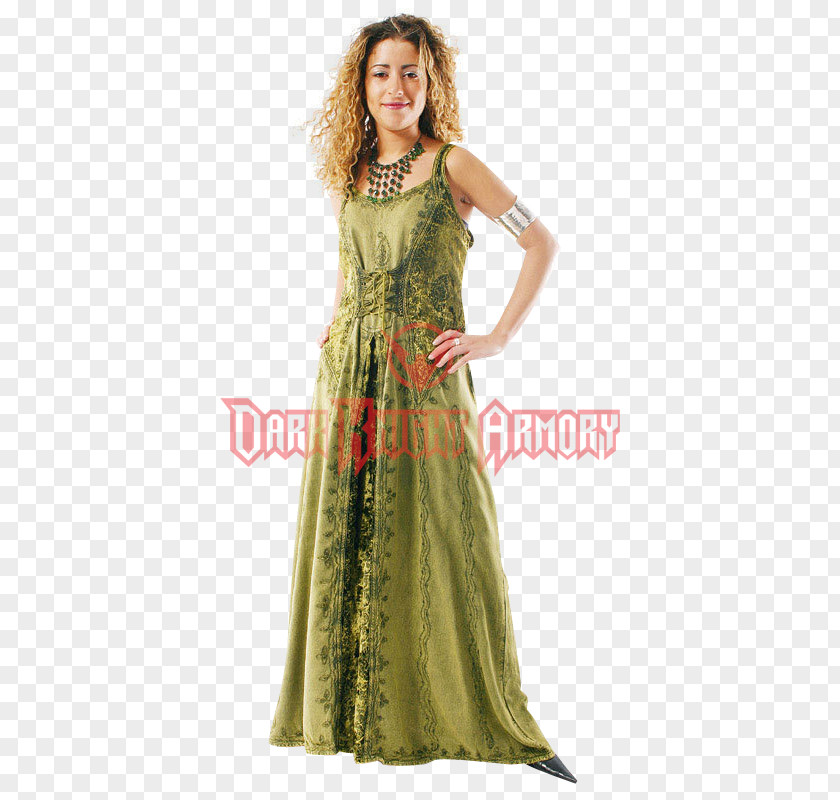 Dress Gown Cocktail English Medieval Clothing PNG