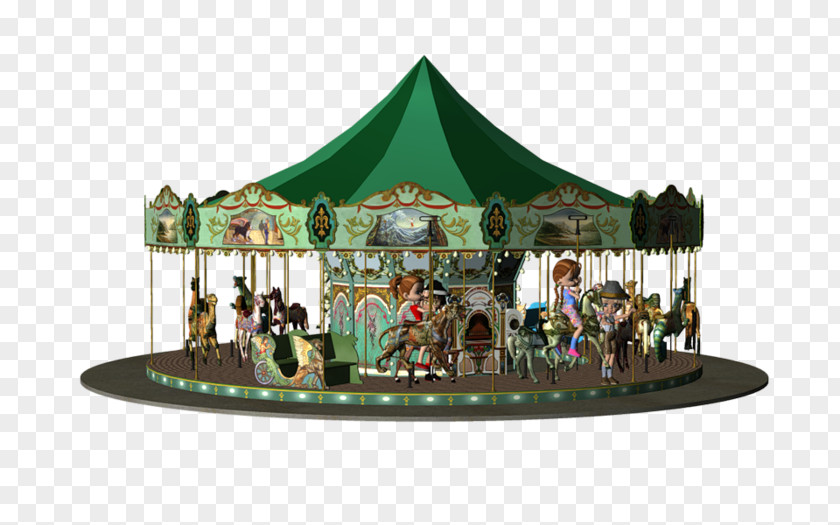 Horse Carousel Gardens Amusement Park Image PNG