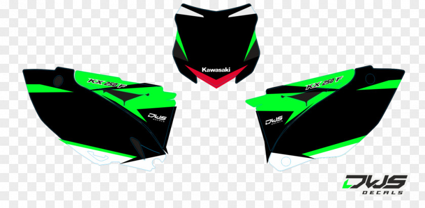Kawasaki Logo White Green Decal Black PNG