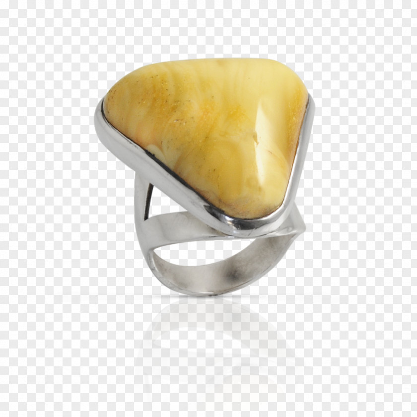 Silver Amber Sterling Industrial Design Ring PNG