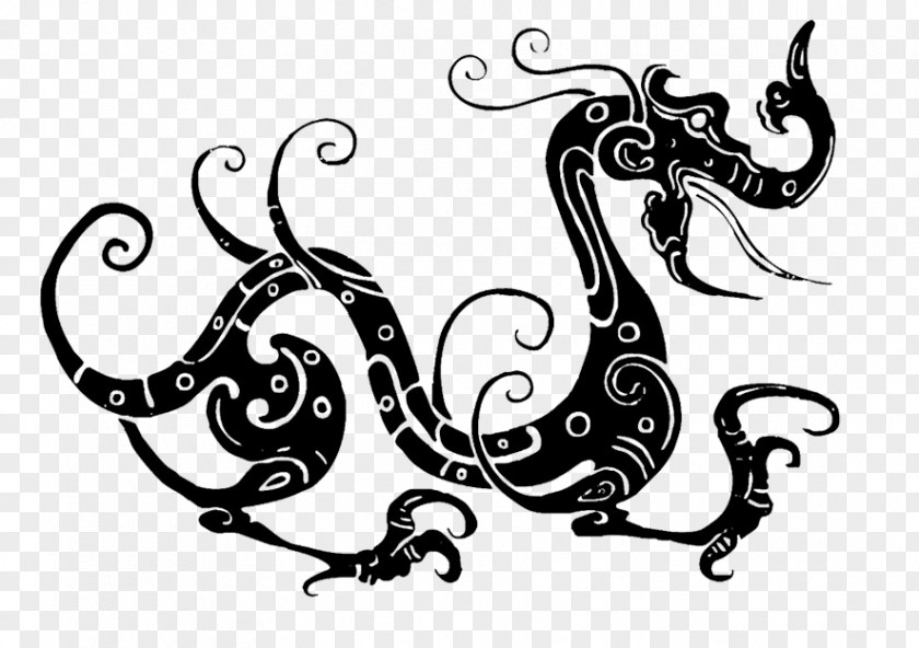 Silhouette Dragon Clip Art PNG