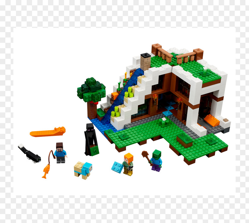 Vattenfall Lego Minecraft Amazon.com LEGO 21134 The Waterfall Base PNG