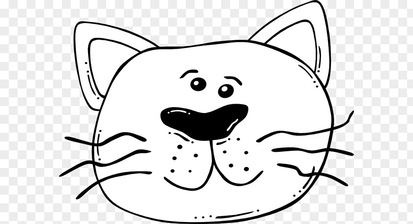 Cat Black White Kitten Drawing Clip Art PNG