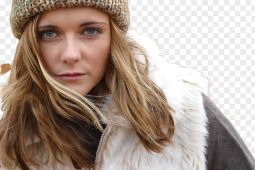 Fur Clothing Hairstyle Hair Beanie Blond PNG
