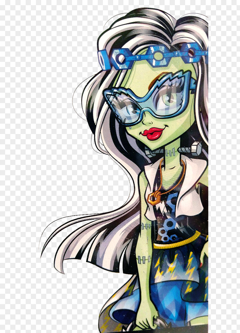 High Fashion Frankie Stein Monster Lagoona Blue Ghoul Doll PNG