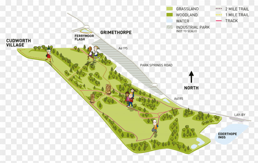 Hiking Map Cudworth Common PNG