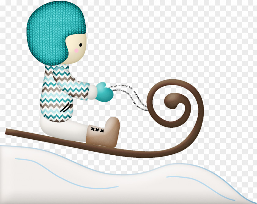 Sled Skiing Clip Art PNG