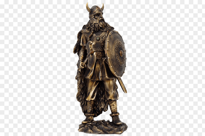 Warrior Odin Viking Bronze Sculpture Norse Mythology PNG