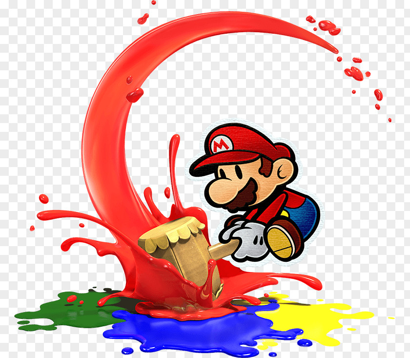 Mario Paper Mario: Color Splash Wii U Sticker Star PNG