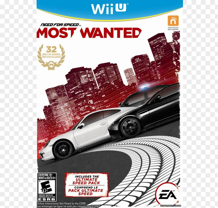 Nintendo Need For Speed: Most Wanted Wii U Nitro Video Game PNG