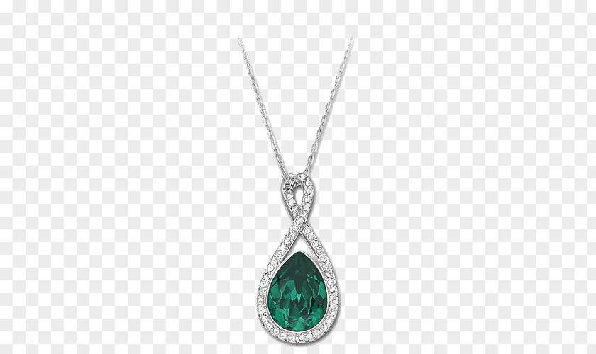 Swarovski Jewelry Green Gem Necklace Women AG Emerald Gemstone PNG